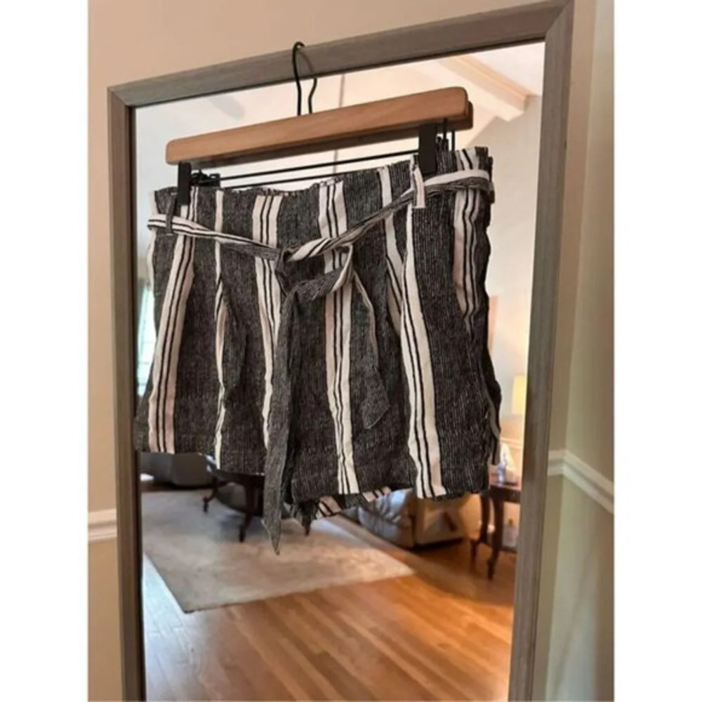 Indigo Rising Striped High Rise Shorts Size Small